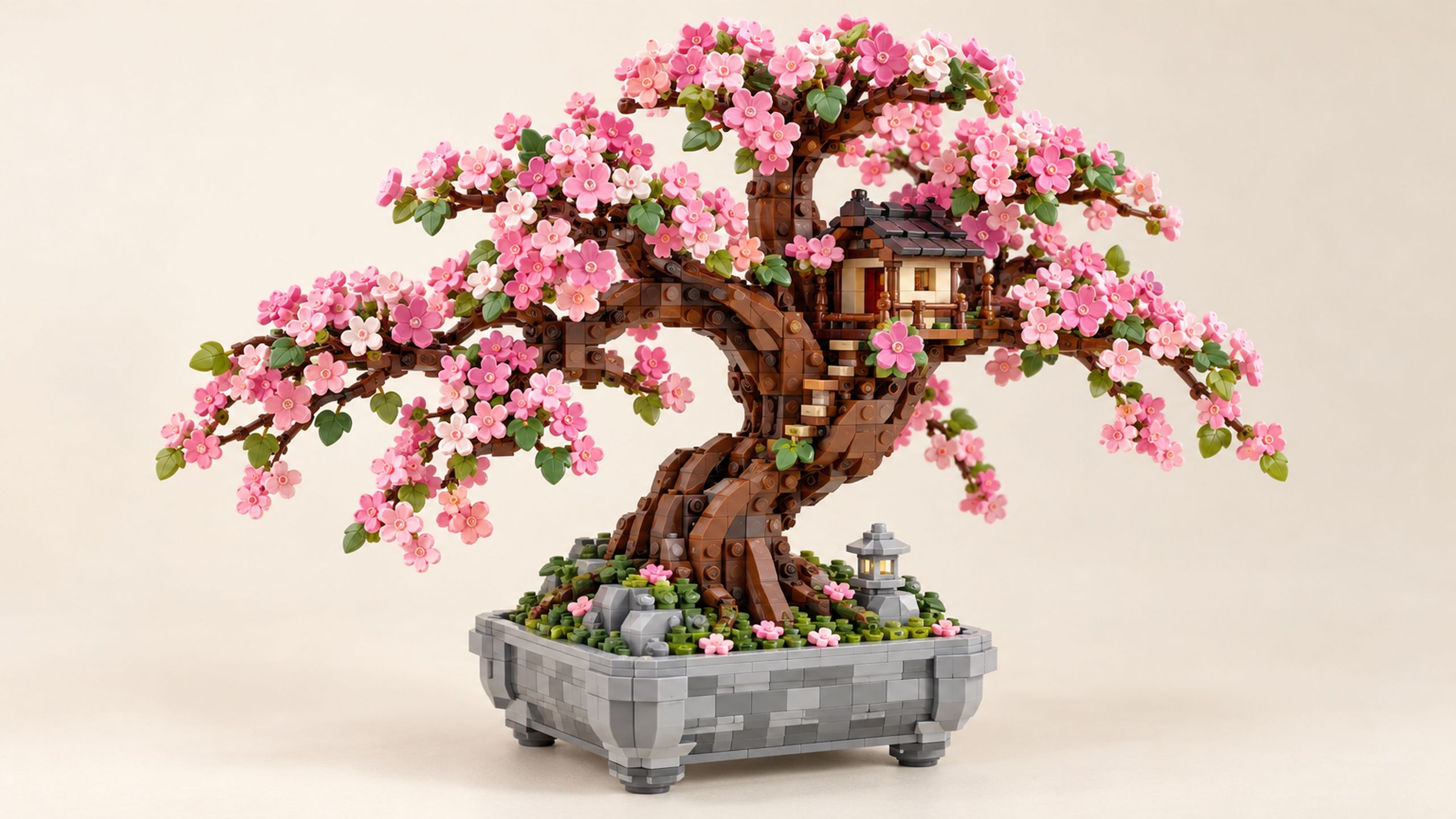 Cherry Bonsai Tree Building Blocks | Whop